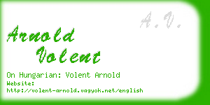 arnold volent business card